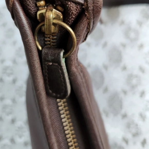 Vintage Coach Ergo Mini Boho zip bag 1998 9020 Mini Shoulder Brown Mahogany Y2k - Picture 9 of 9